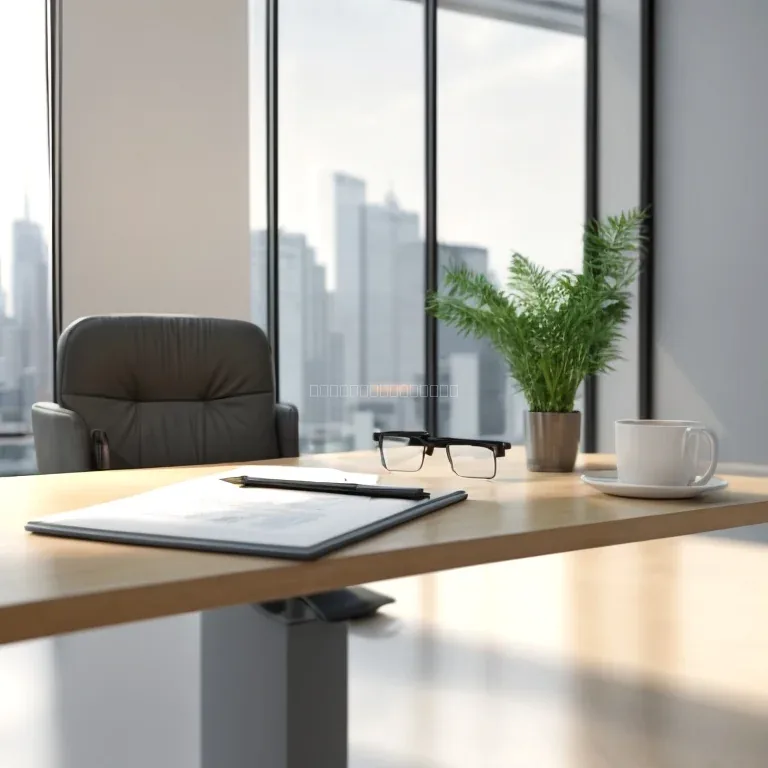 Documents on a desk with a laptop